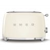 Тостер за хляб SMEG 50's Style TSF01CREU, 950W, 2 филии, 6 нива, Тавичка за трохи, Вграден кабел, Неръждаема стомана, Кремав