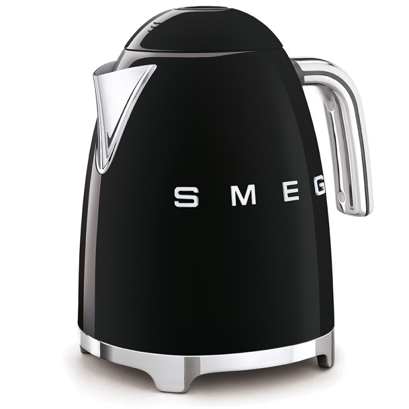 Електрическа кана SMEG KLF03BLEU, 2400 W, 1.7 л, 360° основа, Гланцово покритие, Черен