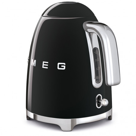 Електрическа кана SMEG KLF03BLEU, 2400 W, 1.7 л, 360° основа, Гланцово покритие, Черен