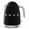Електрическа кана SMEG KLF03BLEU, 2400 W, 1.7 л, 360° основа, Гланцово покритие, Черен