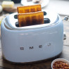 Тостер за хляб SMEG 50's Style TSF01PBEU, 950W, 2 филии, 6 нива, Тавичка за трохи, Вграден кабел, Неръждаема стомана, Син