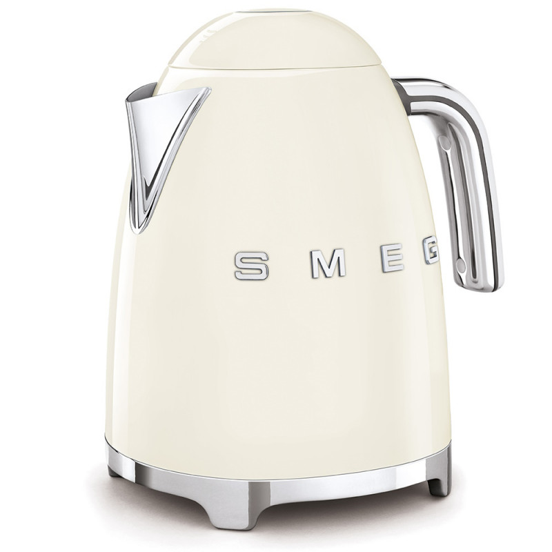 Електрическа кана SMEG KLF03CREU, 2400 W, 1.7 л, 360° основа, Гланцово покритие, Крем