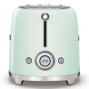 Тостер за хляб SMEG 50's Style TSF01PGEU, 950W, 2 филии, 6 нива, Тавичка за трохи, Вграден кабел, Неръждаема стомана, Зелен