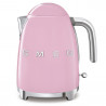 Електрическа кана SMEG KLF03PKEU, 2400 W, 1.7 л, 360° основа, Гланцово покритие, Розов