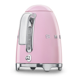 Електрическа кана SMEG KLF03PKEU, 2400 W, 1.7 л, 360° основа, Гланцово покритие, Розов