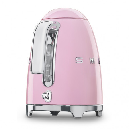 Електрическа кана SMEG KLF03PKEU, 2400 W, 1.7 л, 360° основа, Гланцово покритие, Розов