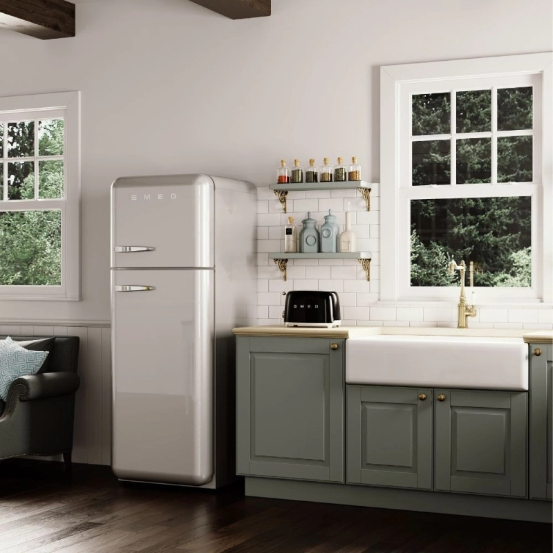 Тостер за хляб SMEG 50's Style TSF01BLEU, 950W, 2 филии, 6 нива, Тавичка за трохи, Вграден кабел, Неръждаема стомана, Черен