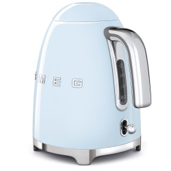 Електрическа кана SMEG KLF03PBEU, 2400 W, 1.7 л, 360° основа, Гланцово покритие, Пастелно син