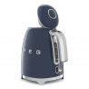 Електрическа кана SMEG KLF03NBEU, 2400 W, 1.7 л, 360° основа, Гланцово покритие, Морско синьо