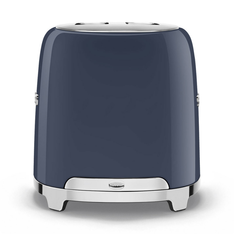 Тостер за хляб SMEG 50's Style TSF01NBEU, 950W, 2 филии, 6 нива, Тавичка за трохи, Вграден кабел, Неръждаема стомана, Тъмносин