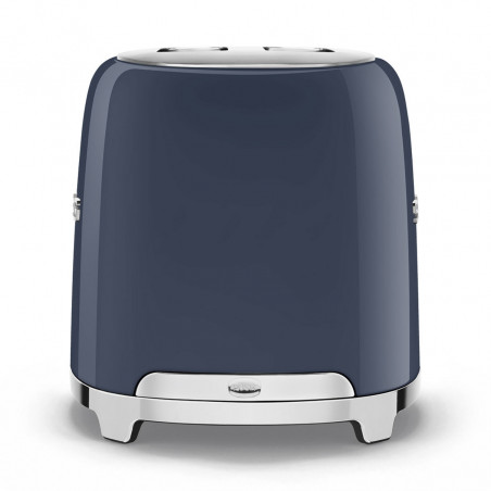 Тостер за хляб SMEG 50's Style TSF01NBEU, 950W, 2 филии, 6 нива, Тавичка за трохи, Вграден кабел, Неръждаема стомана, Тъмносин