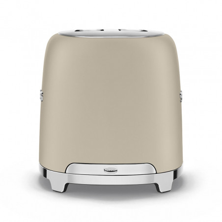 Тостер за хляб SMEG 50's Style TSF01MLMEU, 950W, 2 филии, 6 нива, Тавичка за трохи, Вграден кабел, Неръждаема стомана, Бежов