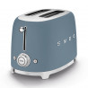 Тостер за хляб SMEG 50's Style TSF01SBMEU, 950W, 2 филии, 6 нива, Тавичка за трохи, Вграден кабел, Неръждаема стомана, Буреносно син