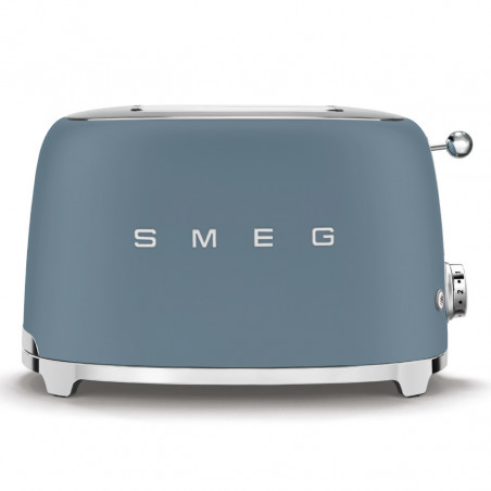 Тостер за хляб SMEG 50's Style TSF01SBMEU, 950W, 2 филии, 6 нива, Тавичка за трохи, Вграден кабел, Неръждаема стомана, Буреносно син