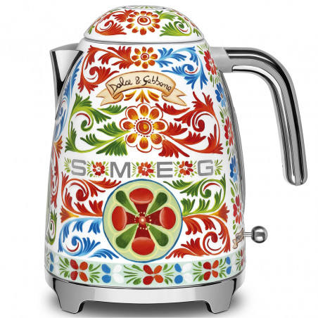 Електрическа кана SMEG Dolce & Gabbana KLF03DGEU, 2400 W, 1.7 л, 360° основа, Гланцово покритие, Многоцветен