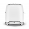 Тостер за хляб SMEG 50's Style TSF01WHMEU, 950W, 2 филии, 6 нива, Тавичка за трохи, Вграден кабел, Неръждаема стомана, Бял мат