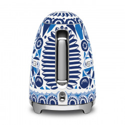 Електрическа кана SMEG Dolce & Gabbana KLF03DGBEU, 2400 W, 1.7 л, 360° основа, Гланцово покритие, Средиземноморско синьо