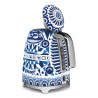 Електрическа кана SMEG Dolce & Gabbana KLF03DGBEU, 2400 W, 1.7 л, 360° основа, Гланцово покритие, Средиземноморско синьо