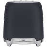 Тостер за хляб SMEG 50's Style TSF01BLMEU, 950W, 2 филии, 6 нива, Тавичка за трохи, Вграден кабел, Неръждаема стомана, Черен мат
