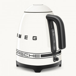 Електрическа кана SMEG Porsche KLF03PCWEU, 2400 W, 1.7 л, 360° основа, Гланцово покритие, Бял