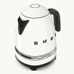 Електрическа кана SMEG Porsche KLF03PCWEU, 2400 W, 1.7 л, 360° основа, Гланцово покритие, Бял