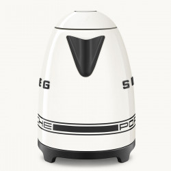 Електрическа кана SMEG Porsche KLF03PCWEU, 2400 W, 1.7 л, 360° основа, Гланцово покритие, Бял