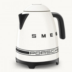 Електрическа кана SMEG Porsche KLF03PCWEU, 2400 W, 1.7 л, 360° основа, Гланцово покритие, Бял