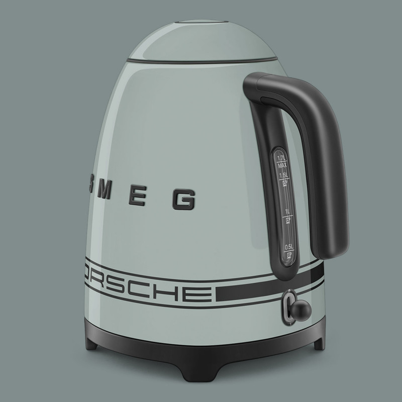 Електрическа кана SMEG Porsche KLF03PSGEU, 2400 W, 1.7 л, 360° основа, Гланцово покритие, Зелен