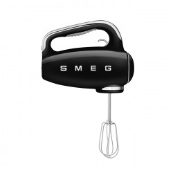 Ръчен миксер SMEG 50's Style HMF01BLEU, 250W, 9 скорости, Турбо, Скрит LED дисплей, Таймер, Аксесоари, Черен