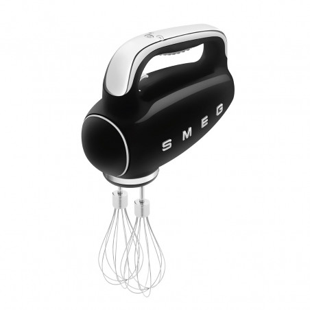 Ръчен миксер SMEG 50's Style HMF01BLEU, 250W, 9 скорости, Турбо, Скрит LED дисплей, Таймер, Аксесоари, Черен