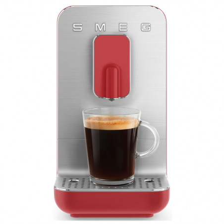 Еспресо машина SMEG Collezione BCC01RDMEU, 1350 W, 19 bar, 1.4 л, 8 функции, Вградена мелачка, Червен