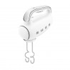 Ръчен миксер SMEG 50's Style HMF01WHEU, 250W, 9 скорости, Турбо, Скрит LED дисплей, Таймер, Аксесоари, Бял