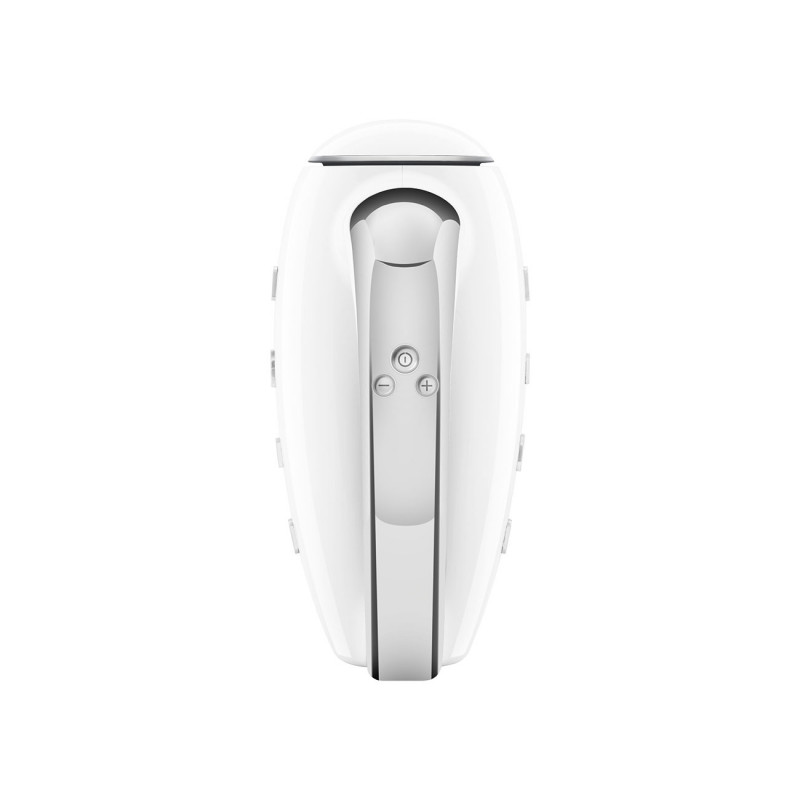 Ръчен миксер SMEG 50's Style HMF01WHEU, 250W, 9 скорости, Турбо, Скрит LED дисплей, Таймер, Аксесоари, Бял