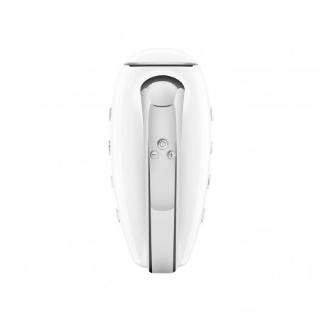 Ръчен миксер SMEG 50's Style HMF01WHEU, 250W, 9 скорости, Турбо, Скрит LED дисплей, Таймер, Аксесоари, Бял