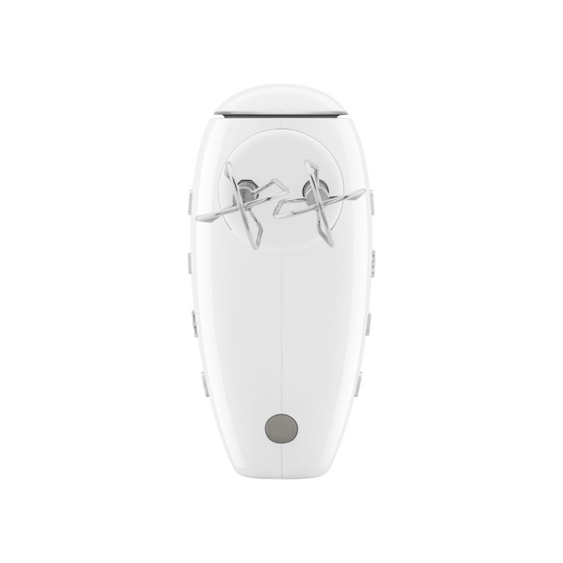 Ръчен миксер SMEG 50's Style HMF01WHEU, 250W, 9 скорости, Турбо, Скрит LED дисплей, Таймер, Аксесоари, Бял