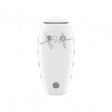 Ръчен миксер SMEG 50's Style HMF01WHEU, 250W, 9 скорости, Турбо, Скрит LED дисплей, Таймер, Аксесоари, Бял