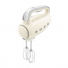 Ръчен миксер SMEG 50's Style HMF01CREU, 250W, 9 скорости, Турбо, Скрит LED дисплей, Таймер, Аксесоари, Кремав