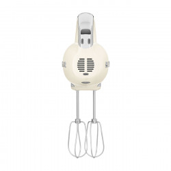 Ръчен миксер SMEG 50's Style HMF01CREU, 250W, 9 скорости, Турбо, Скрит LED дисплей, Таймер, Аксесоари, Кремав