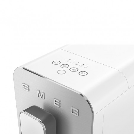 Еспресо машина SMEG Collezione BCC11WHMEU, 1350 W, 19 bar, 1.4 л, 8 функции, Вградена мелачка, Бял