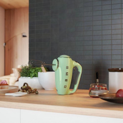 Ръчен миксер SMEG 50's Style HMF01PGEU, 250W, 9 скорости, Турбо, Скрит LED дисплей, Таймер, Аксесоари, Зелен