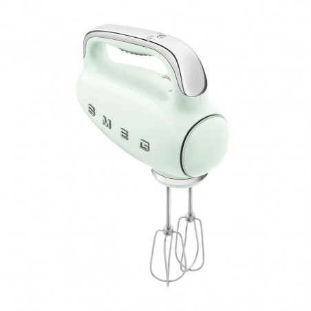 Ръчен миксер SMEG 50's Style HMF01PGEU, 250W, 9 скорости, Турбо, Скрит LED дисплей, Таймер, Аксесоари, Зелен