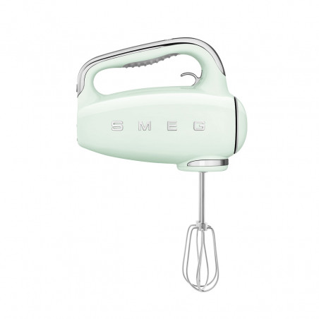 Ръчен миксер SMEG 50's Style HMF01PGEU, 250W, 9 скорости, Турбо, Скрит LED дисплей, Таймер, Аксесоари, Зелен