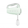 Ръчен миксер SMEG 50's Style HMF01PGEU, 250W, 9 скорости, Турбо, Скрит LED дисплей, Таймер, Аксесоари, Зелен