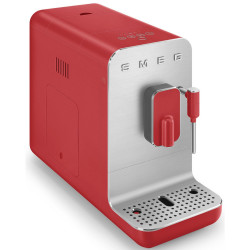 Еспресо машина SMEG Collezione BCC02RDMEU, 1350 W, 19 bar, 1.4 л, 8 функции, Вградена мелачка, Дюза за пара, Червен