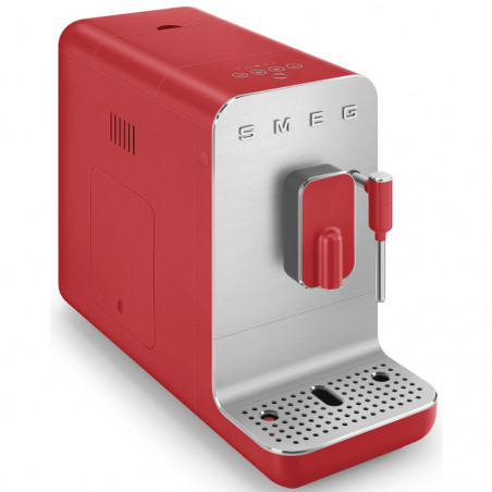 Еспресо машина SMEG Collezione BCC02RDMEU, 1350 W, 19 bar, 1.4 л, 8 функции, Вградена мелачка, Дюза за пара, Червен