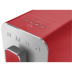 Еспресо машина SMEG Collezione BCC02RDMEU, 1350 W, 19 bar, 1.4 л, 8 функции, Вградена мелачка, Дюза за пара, Червен