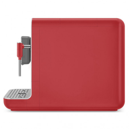 Еспресо машина SMEG Collezione BCC02RDMEU, 1350 W, 19 bar, 1.4 л, 8 функции, Вградена мелачка, Дюза за пара, Червен