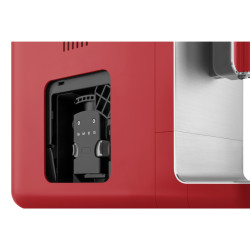 Еспресо машина SMEG Collezione BCC02RDMEU, 1350 W, 19 bar, 1.4 л, 8 функции, Вградена мелачка, Дюза за пара, Червен