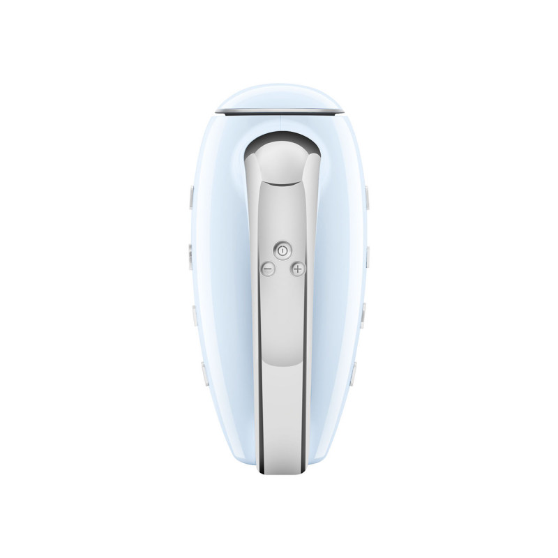 Ръчен миксер SMEG 50's Style HMF01PBEU, 250W, 9 скорости, Турбо, Скрит LED дисплей, Таймер, Аксесоари, Син