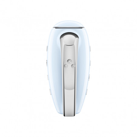 Ръчен миксер SMEG 50's Style HMF01PBEU, 250W, 9 скорости, Турбо, Скрит LED дисплей, Таймер, Аксесоари, Син